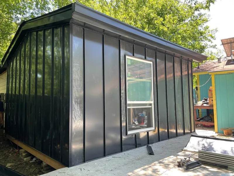 Black standing seam metal wall panels for Metal Roof Installation in Vacaville